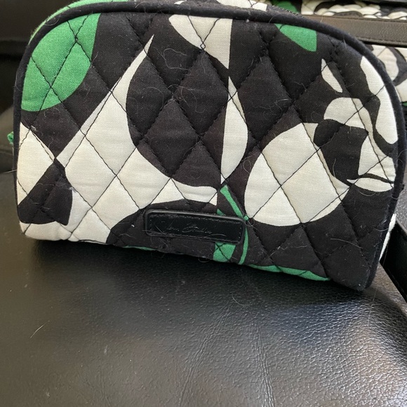 Vera Bradley Imperial Rose Commuter Tote Bag  Faux Leather Trim  + make up bag - Picture 13 of 14